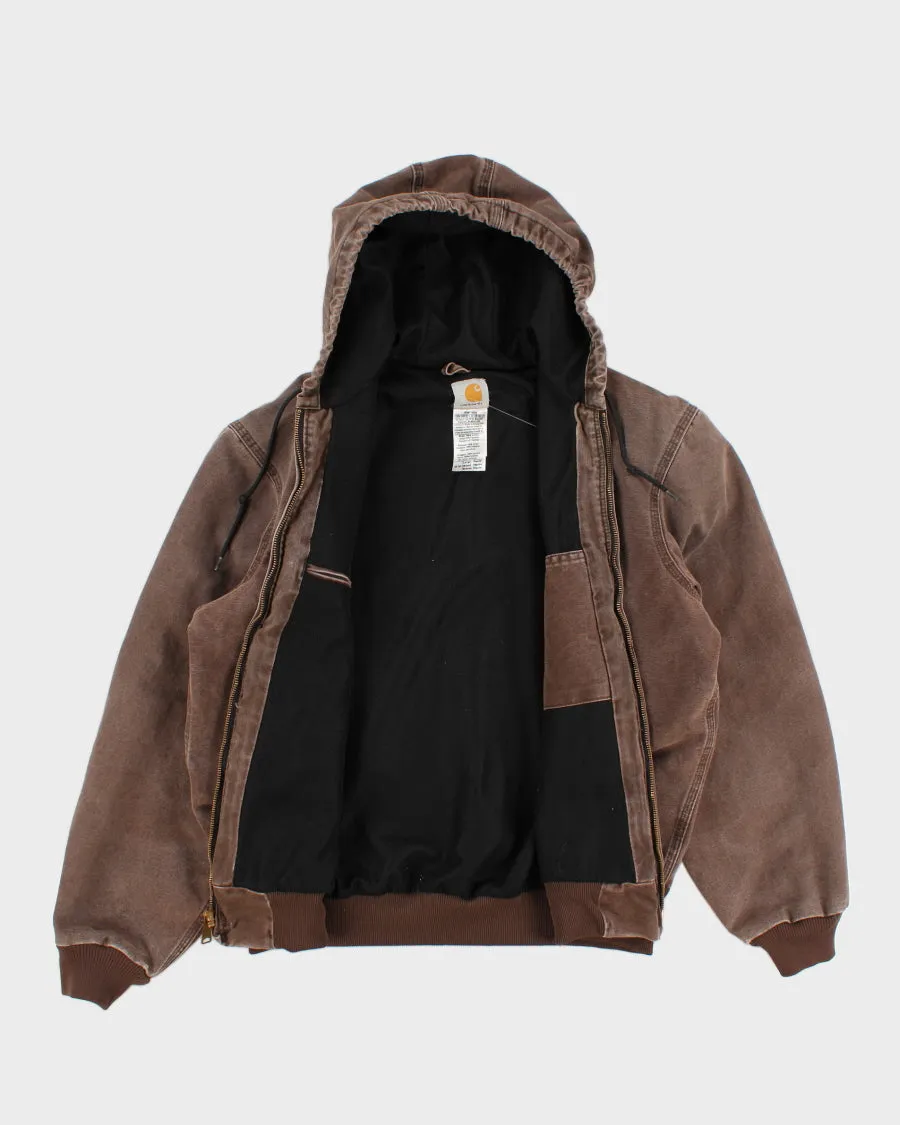 00s Carhartt Dream Wear Hooded Brown Work Jacket - L