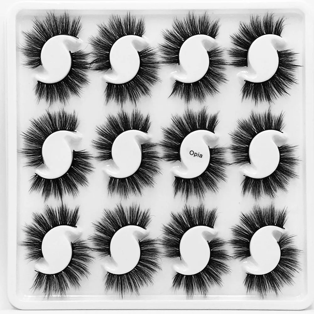 12 pairs of 25mm mink eyelashes