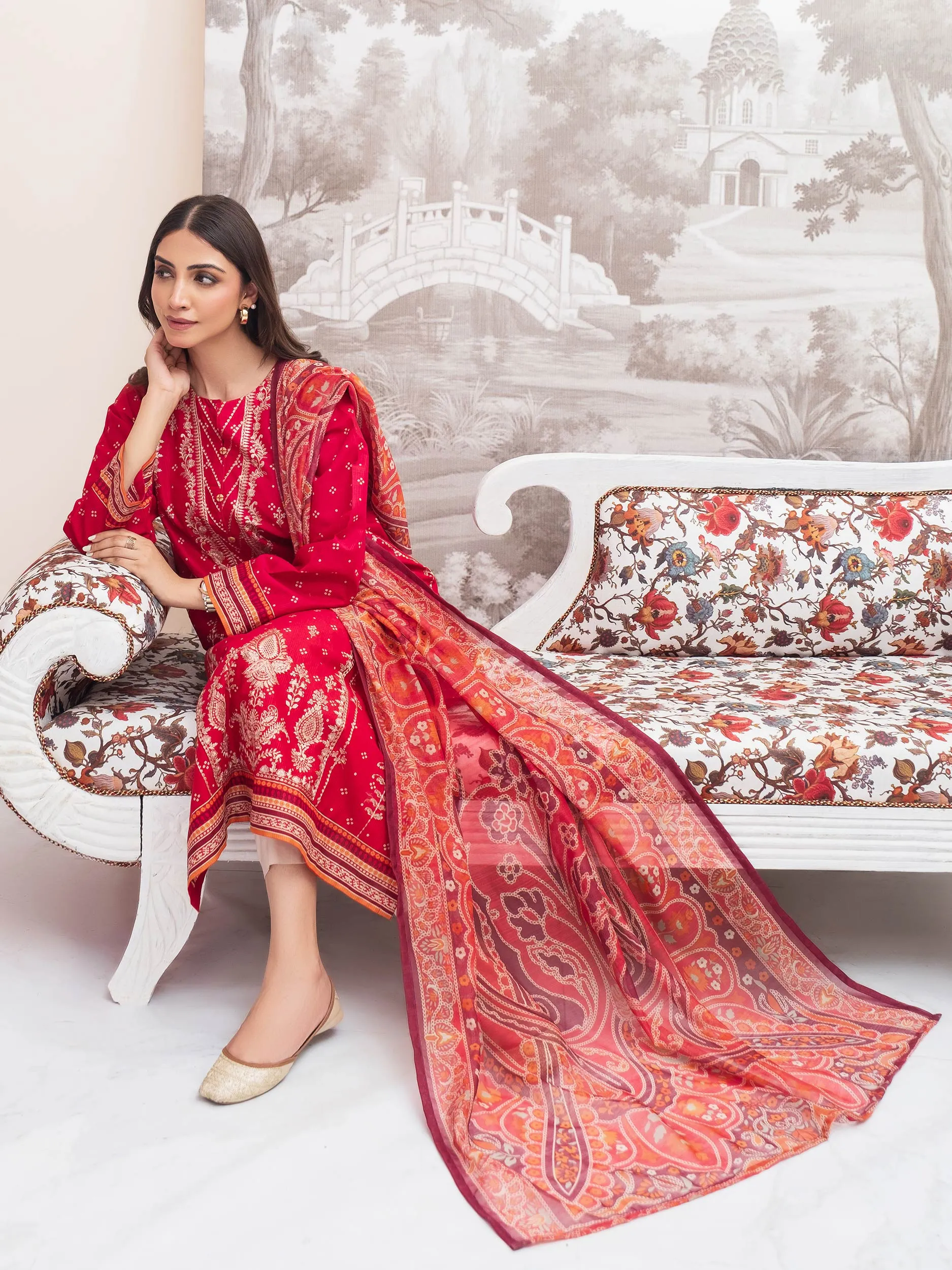 2 Piece Lawn Suit-Embroidered (Unstitched)