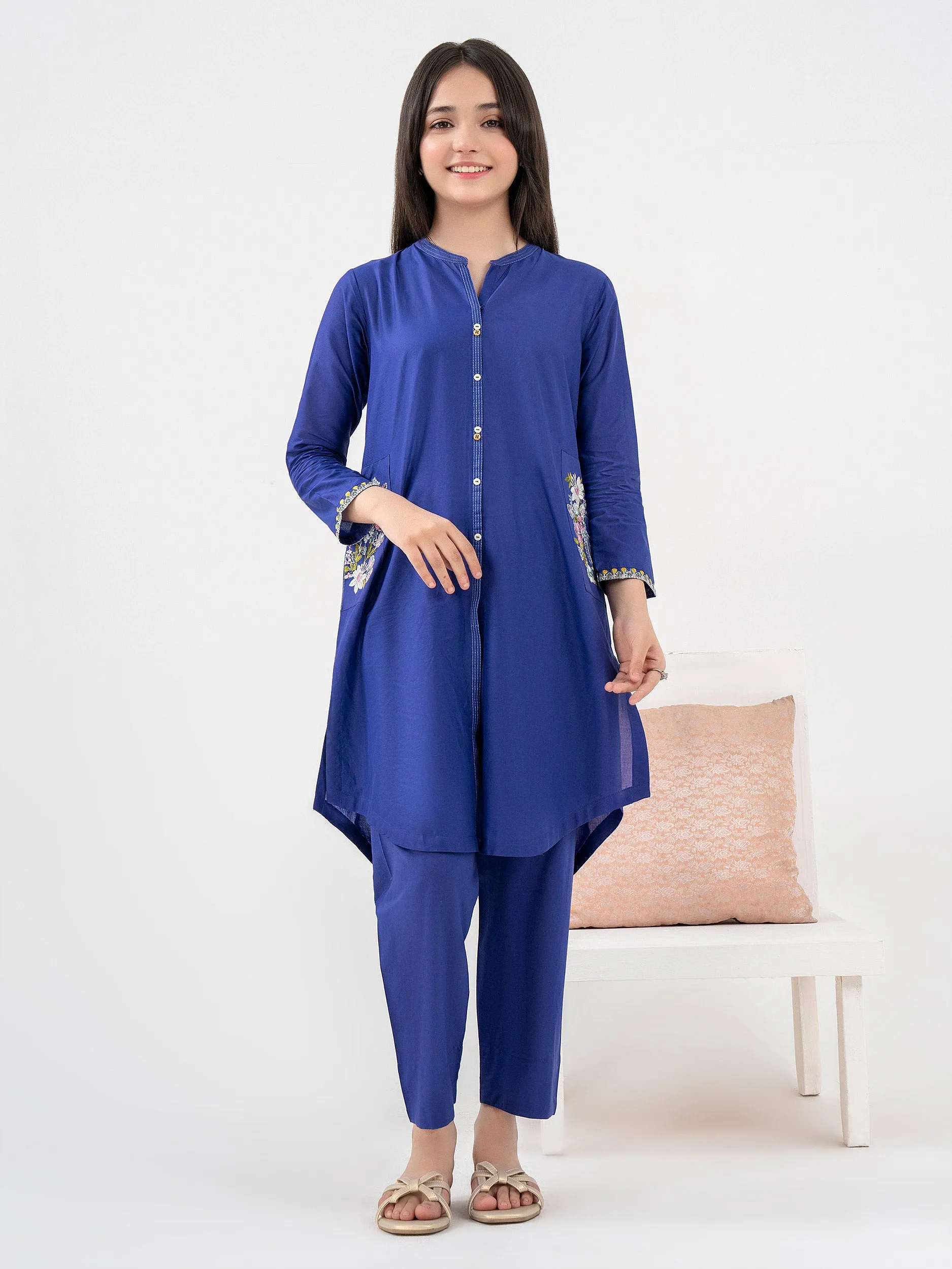 2 Piece Lawn Suit-Embroidered