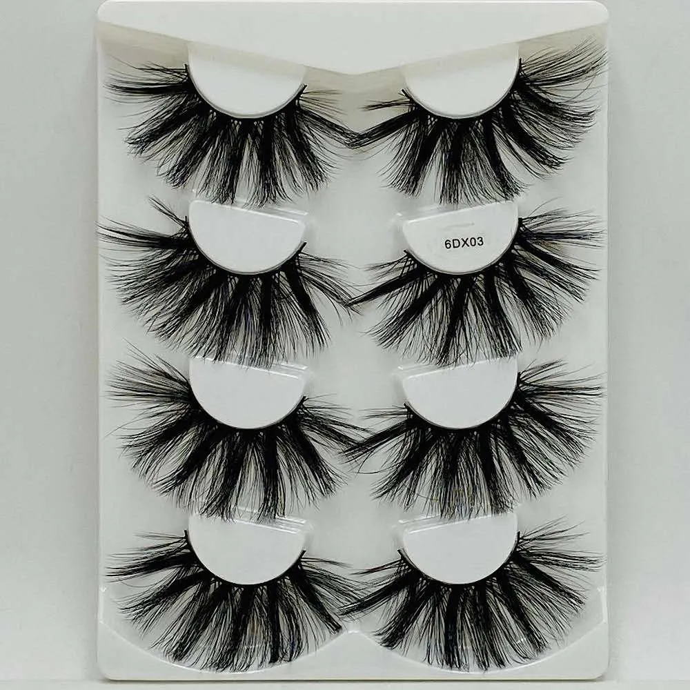 25mm mink eyelashes(4 pairs)