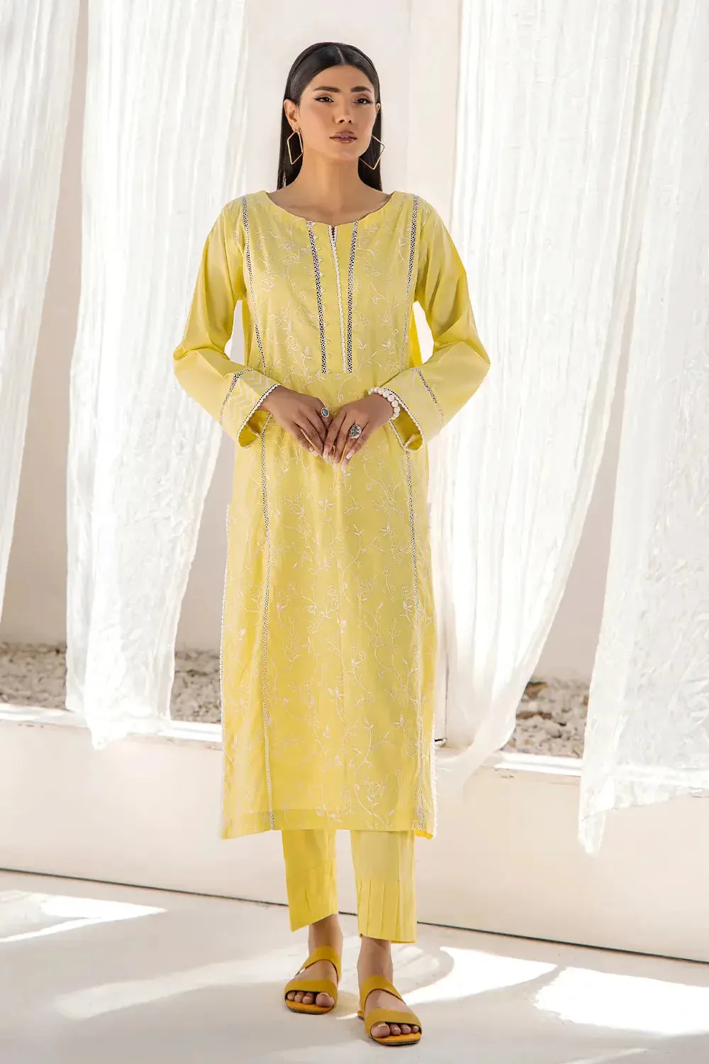 2PC Stitched Embroidered Lawn Shirt and Trouser KSTE-2700