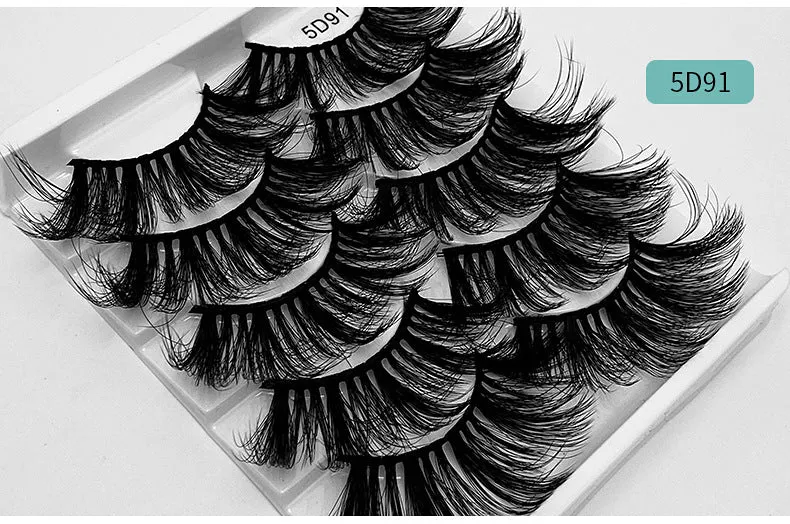 5 pairs of 25mm Imitation mink eyelashes