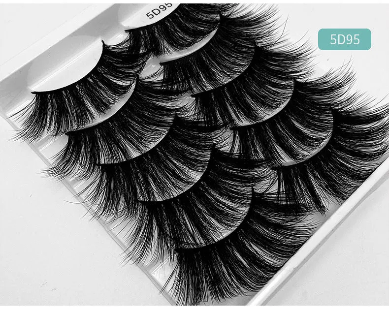 5 pairs of 25mm Imitation mink eyelashes