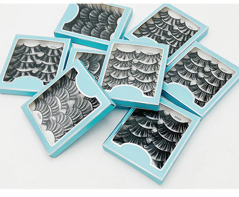 5 pairs of 25mm Imitation mink eyelashes