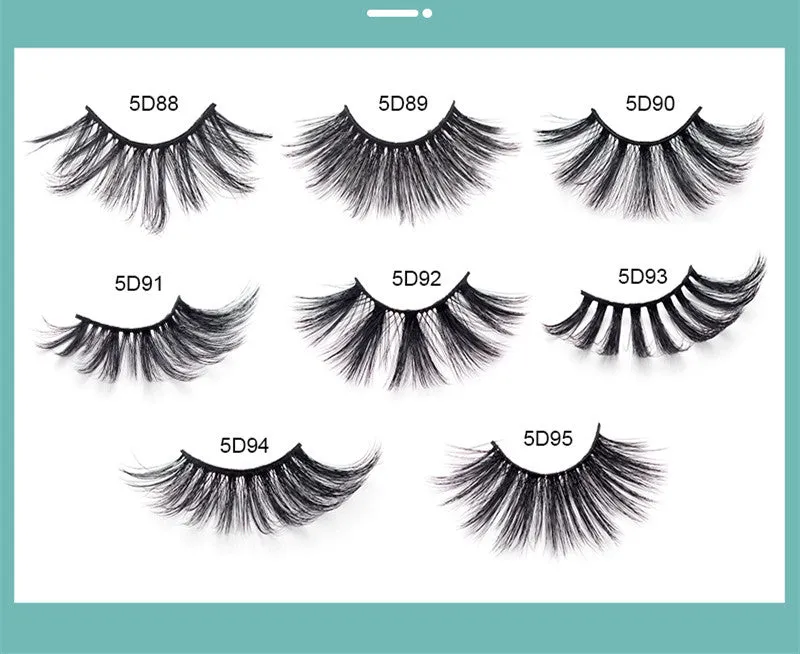 5 pairs of 25mm Imitation mink eyelashes