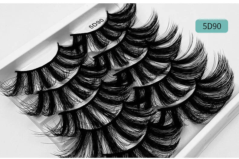 5 pairs of 25mm Imitation mink eyelashes