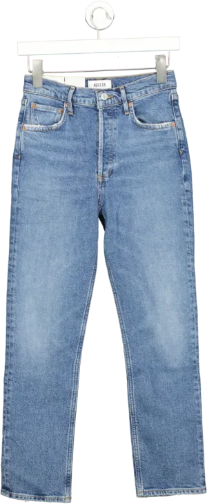 AGOLDE Blue Riley High-rise Straight-leg Stretch-organic-denim Jeans BNWT W24