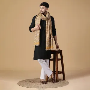 Ahmed Mustard Wool Jacquard Lohi