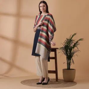 Aina: The Double faced striped Woolen Stole