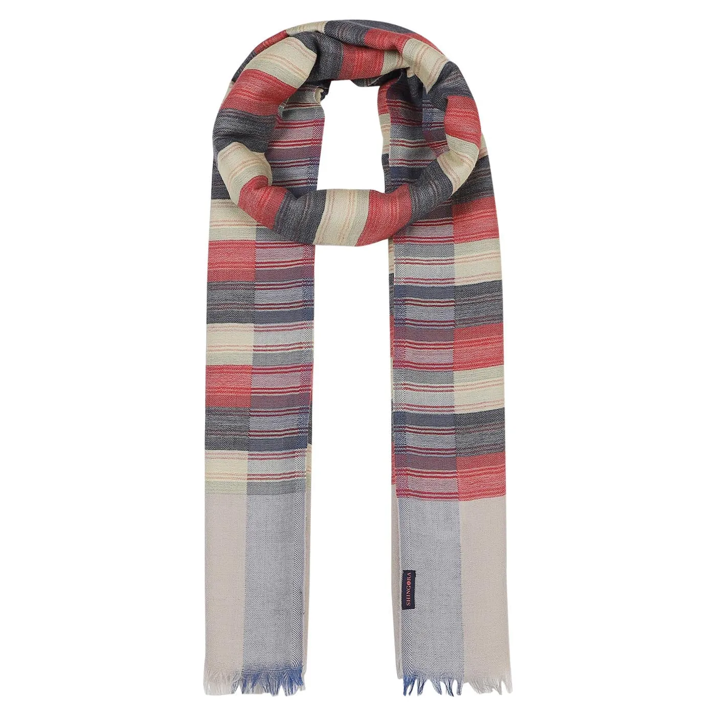 Aina: The Double faced striped Woolen Stole