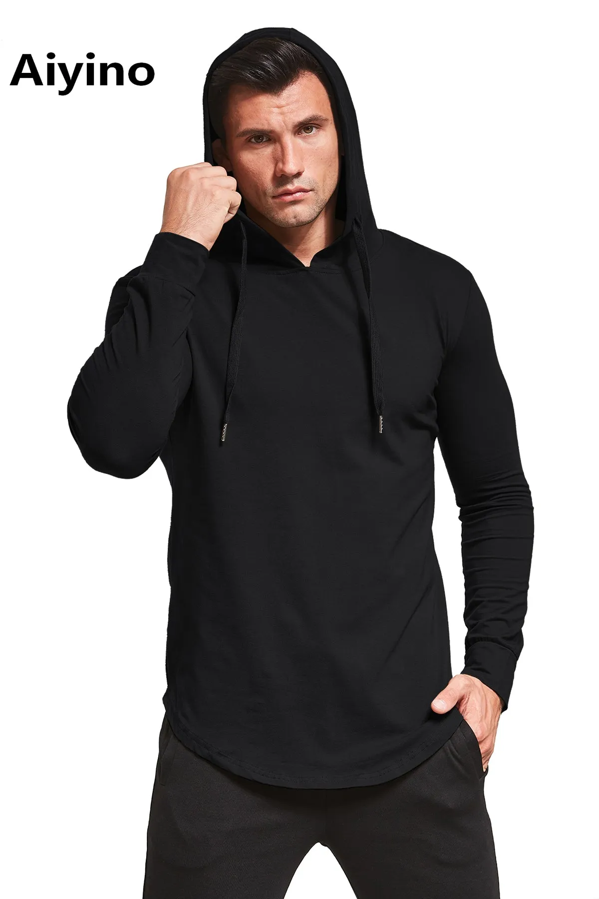 Aiyino Men's S-5X Short/Long Sleeve Fashion Athletic Hoodies Sport Sweatshirt  Pullover