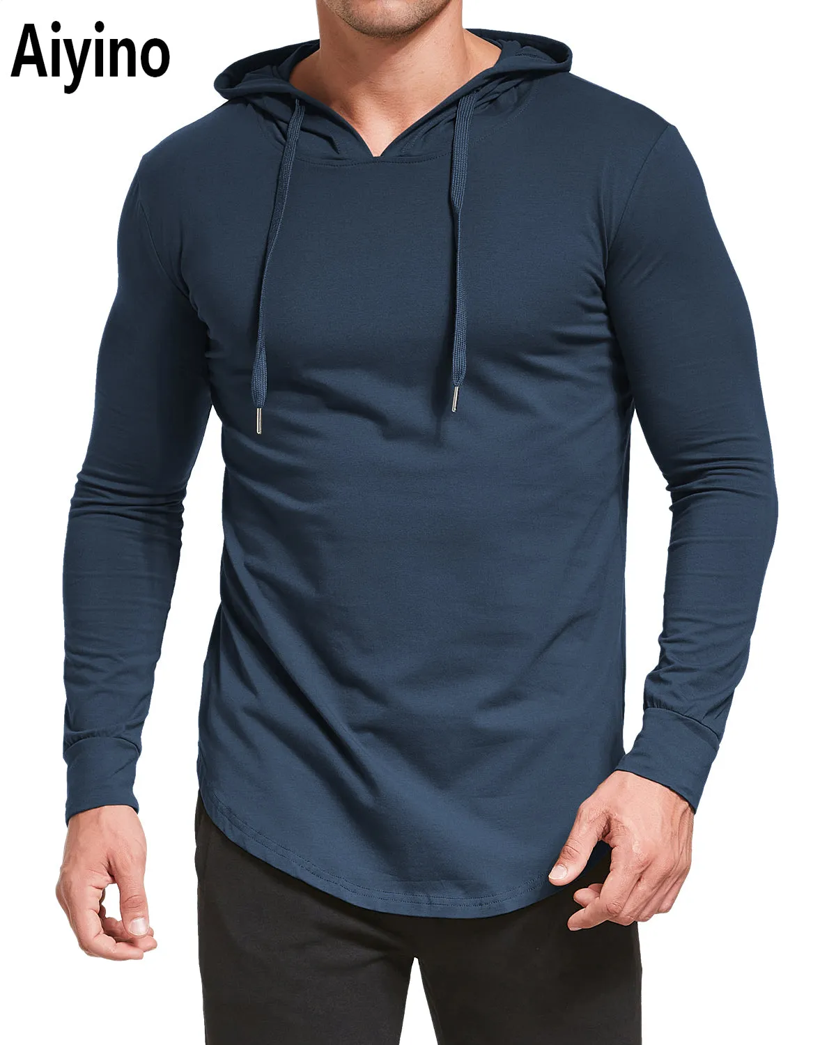 Aiyino Men's S-5X Short/Long Sleeve Fashion Athletic Hoodies Sport Sweatshirt  Pullover