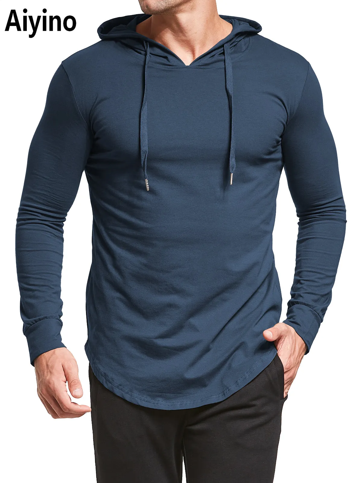 Aiyino Men's S-5X Short/Long Sleeve Fashion Athletic Hoodies Sport Sweatshirt  Pullover