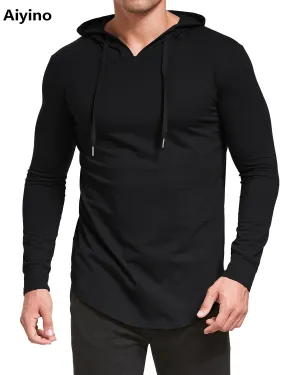 Aiyino Men's S-5X Short/Long Sleeve Fashion Athletic Hoodies Sport Sweatshirt  Pullover