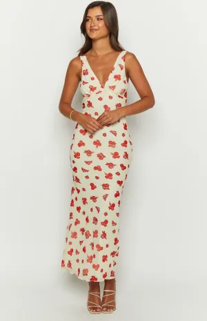 Alonica Rosie Cream Maxi Dress