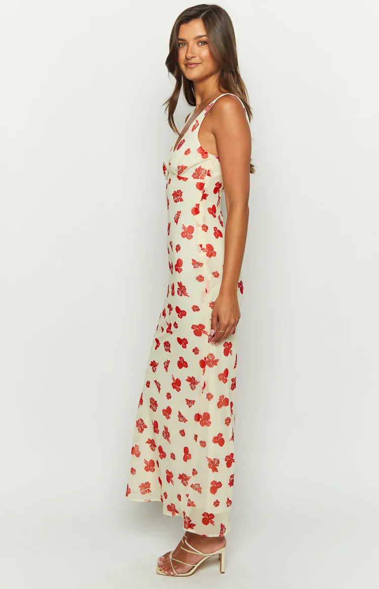 Alonica Rosie Cream Maxi Dress