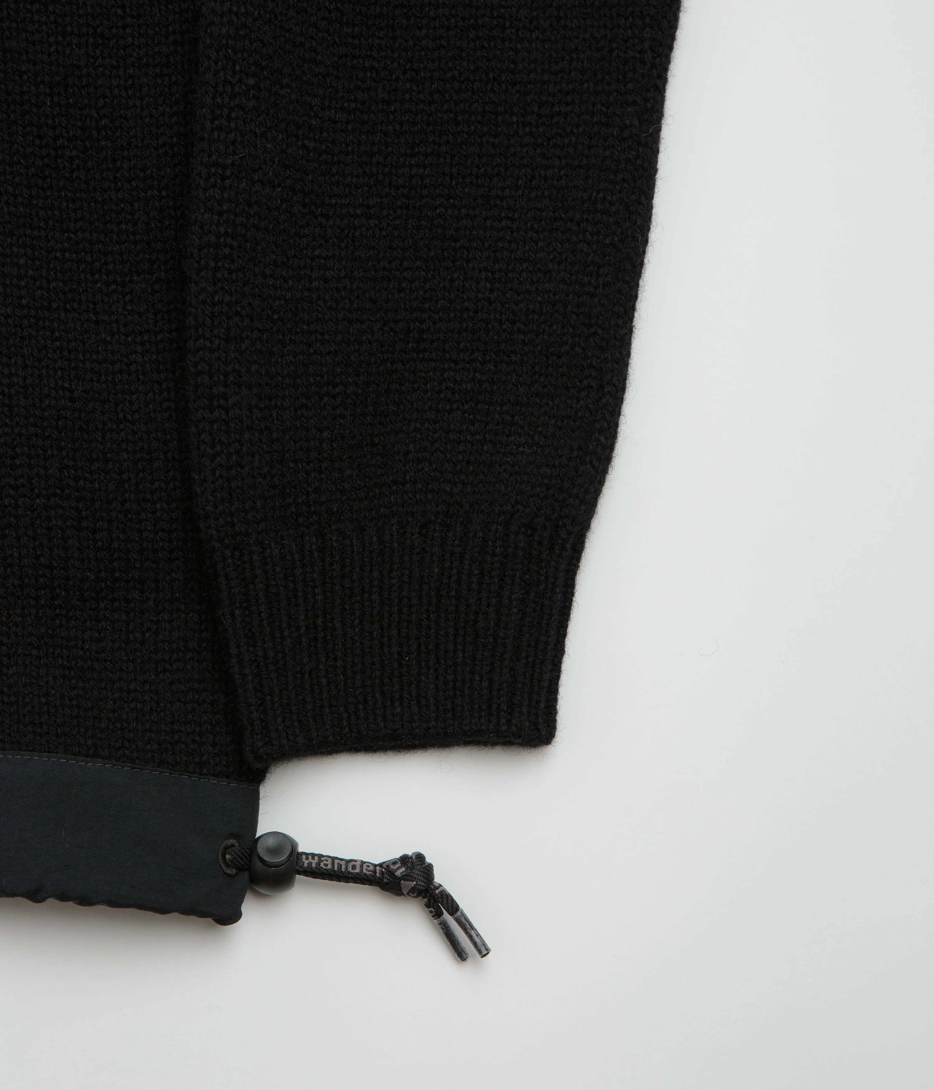 and wander Shetland Wool Sweatshirt - Black