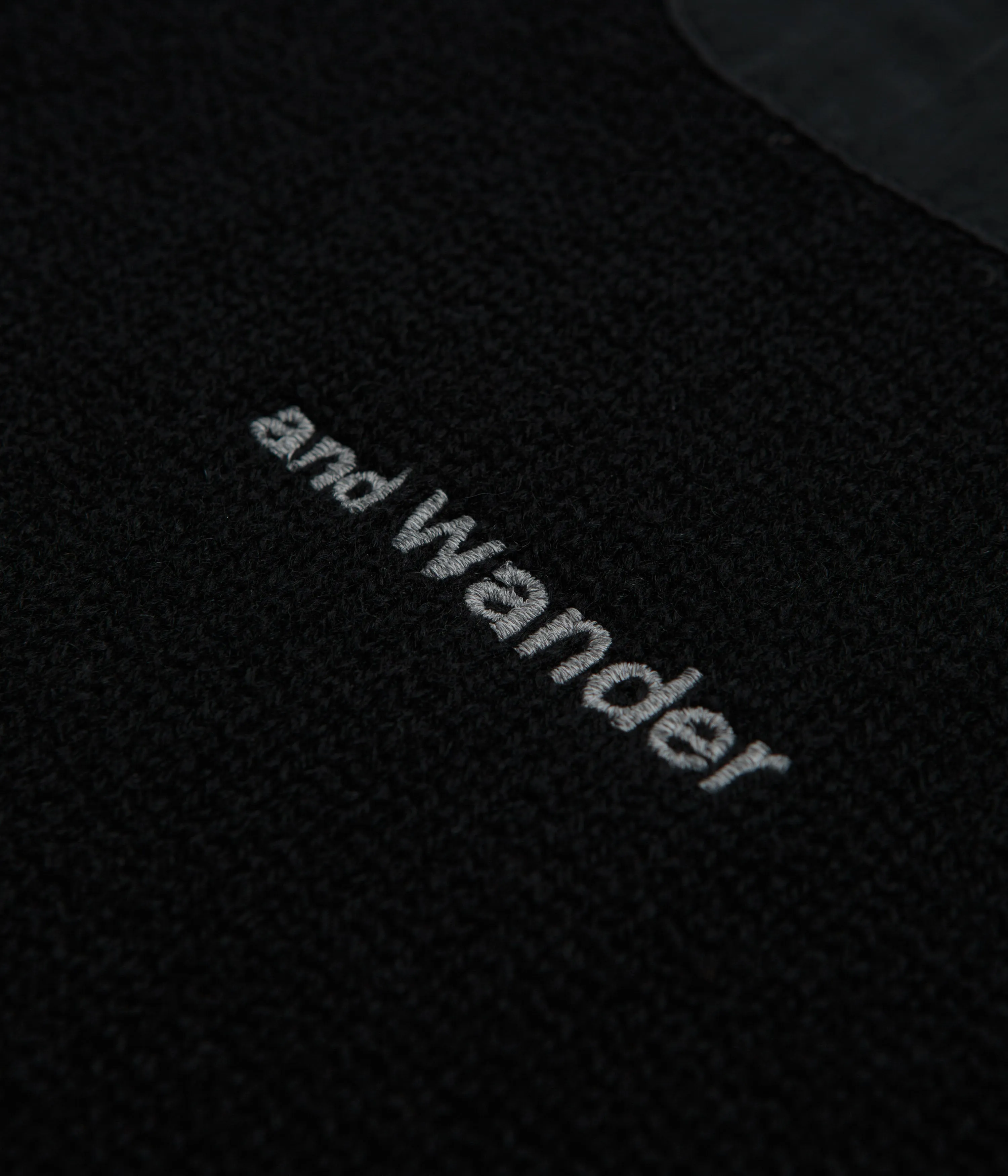 and wander Shetland Wool Sweatshirt - Black