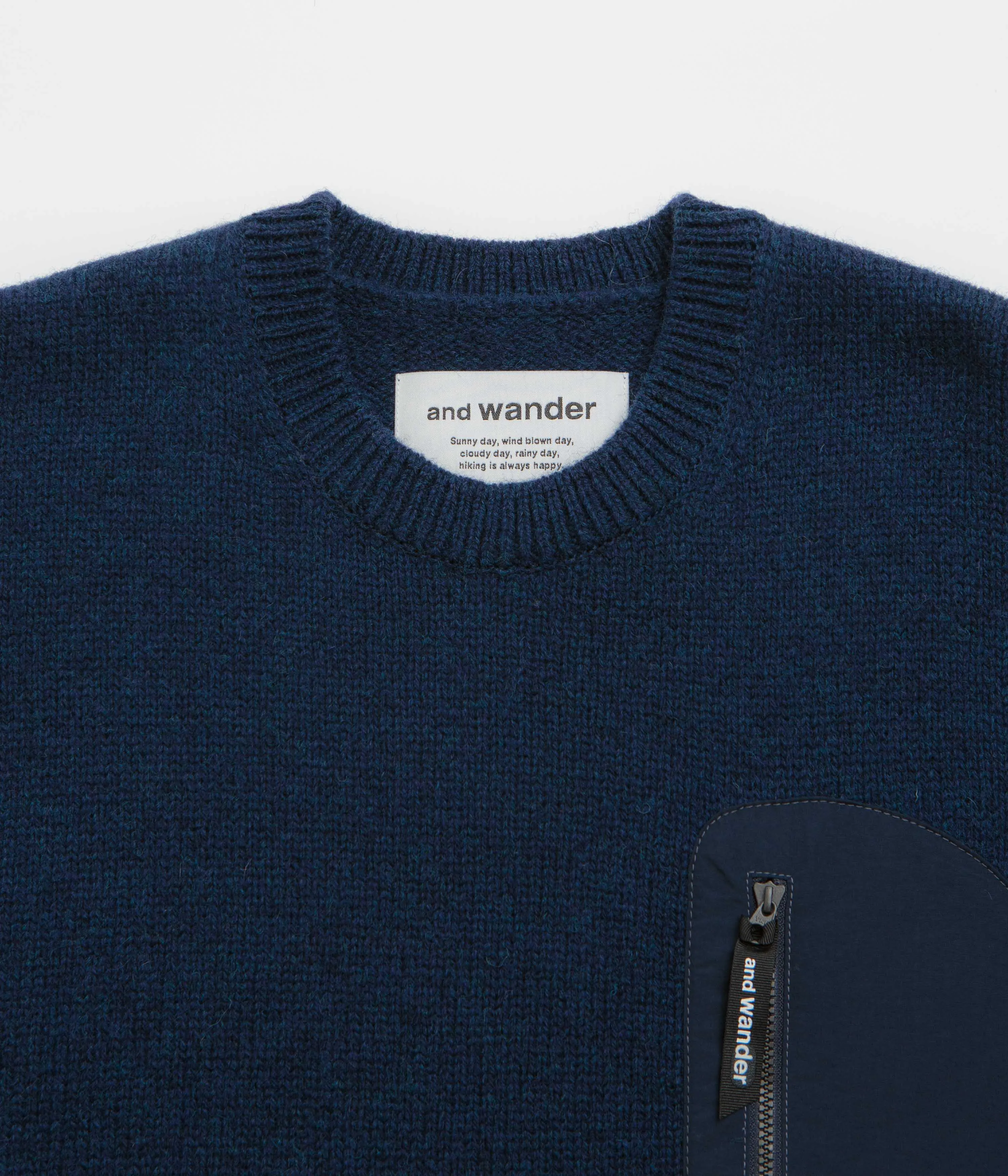 and wander Shetland Wool Sweatshirt - Blue