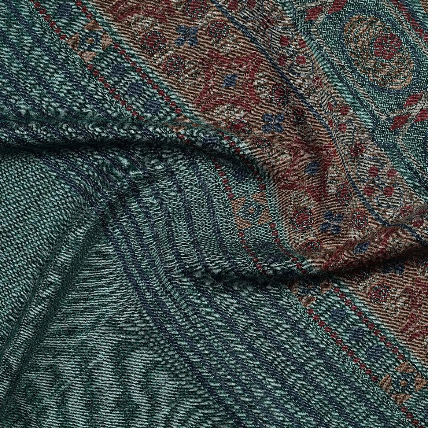 Ares Sea Green Wool Jacquard Lohi