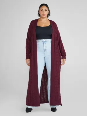 Audrey Cable Knit Maxi Cardigan