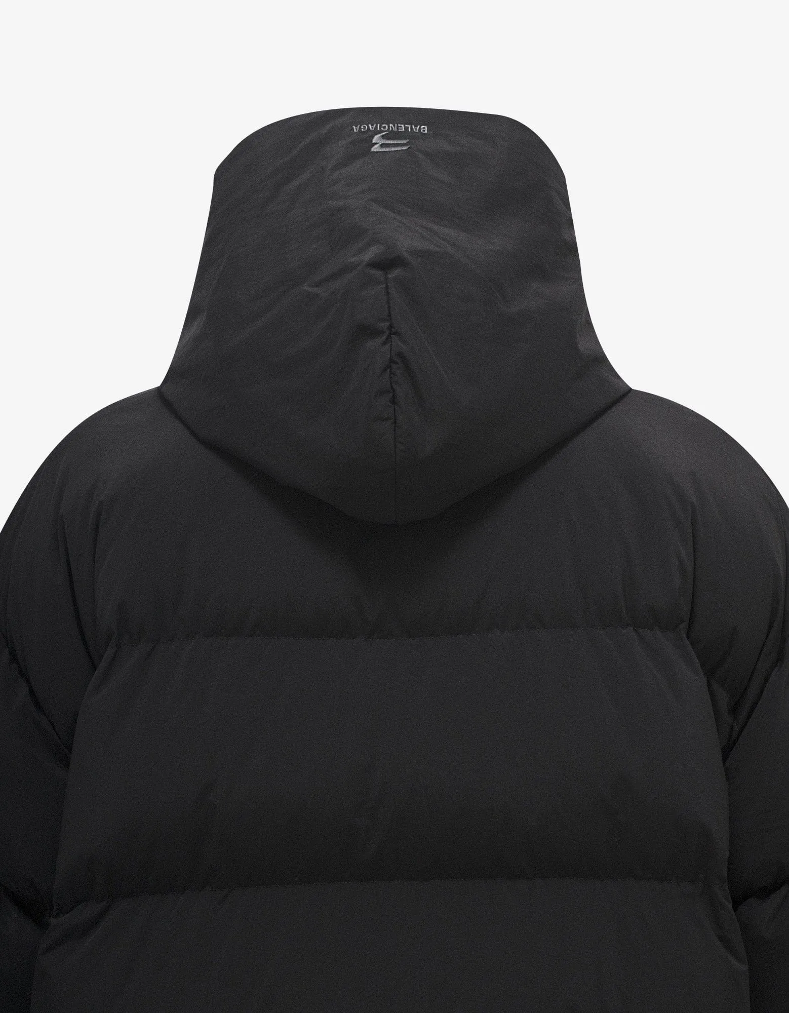 Balenciaga Stylish Black Sporty B Hooded Puffer Jacket for Men