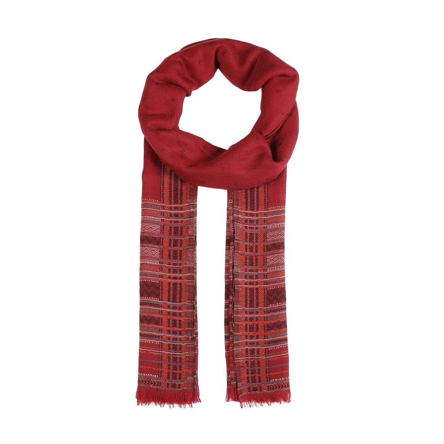 Basic Kullu Maroon Woolen Stole