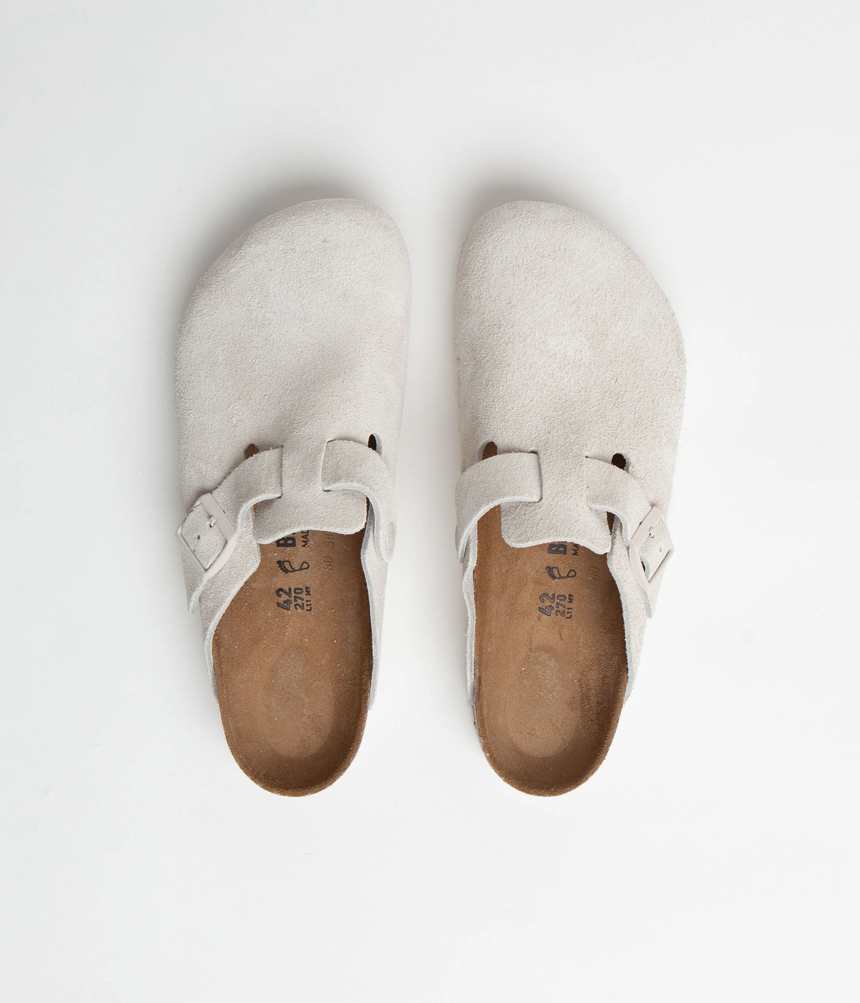 Birkenstock Boston Sandals - Antique White