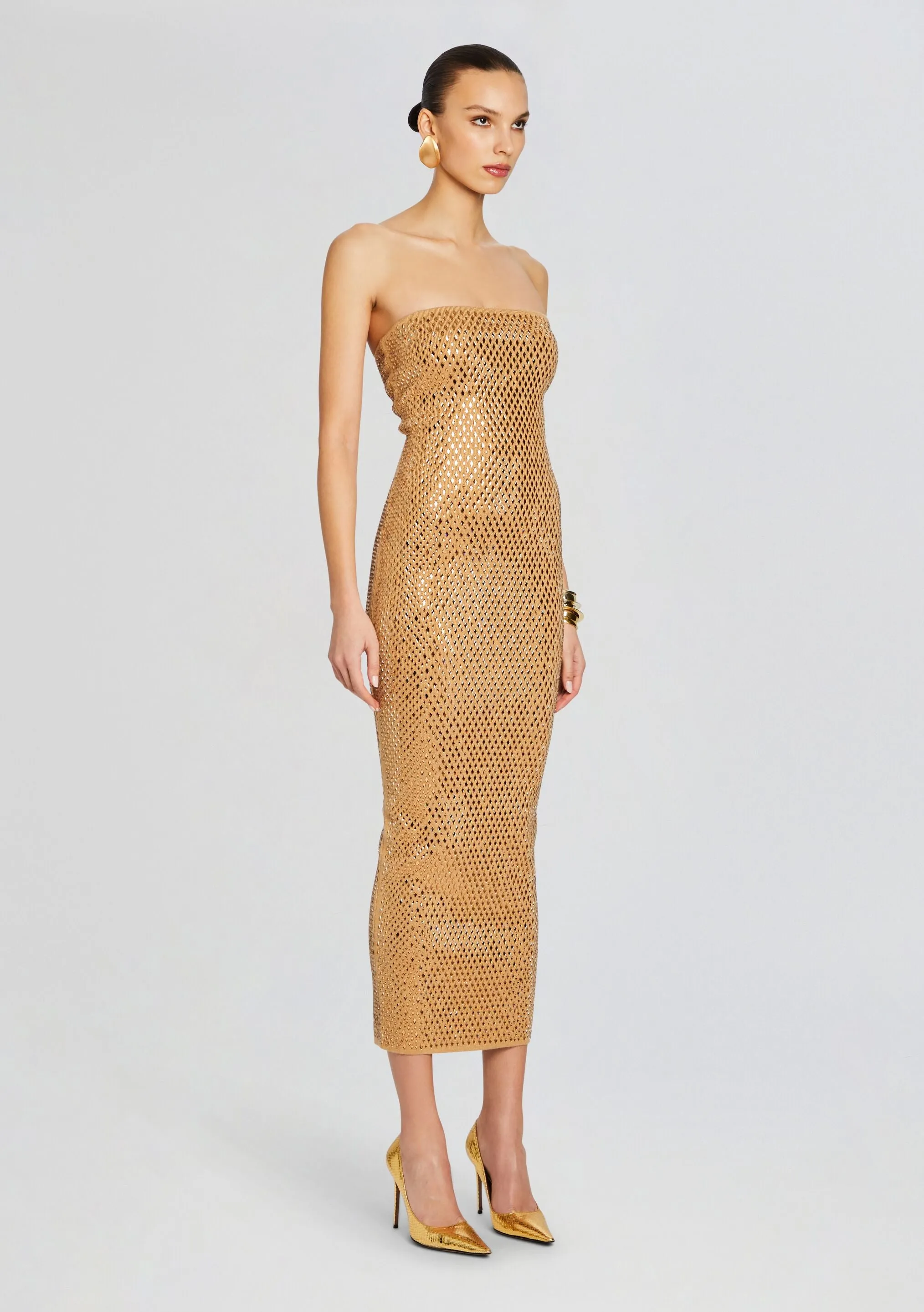 Boa Embellished Knit Dress