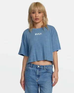 Boyfriend Cropped T-Shirt - Coronet Blue