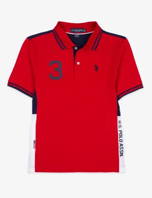 BOYS COLORBLOCK SIDE STRIPE POLO SHIRT