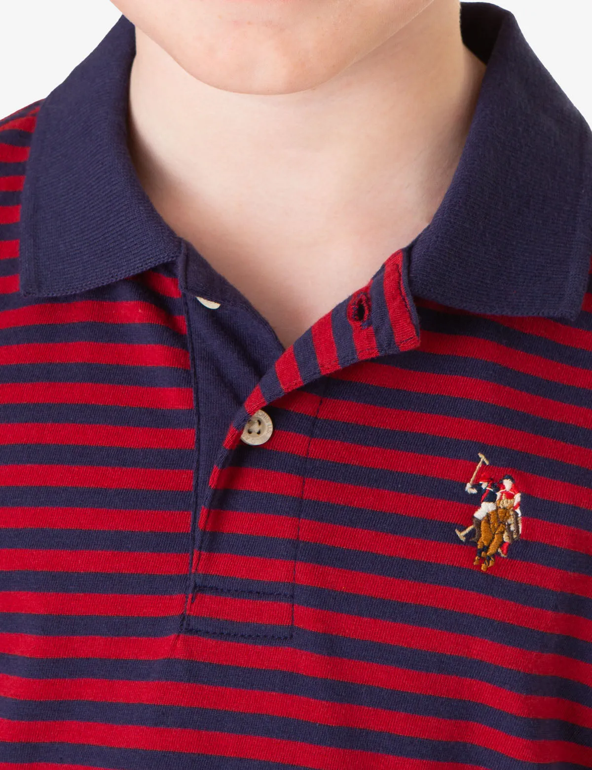 BOYS YARN DYE MULTI STRIPE POLO SHIRT