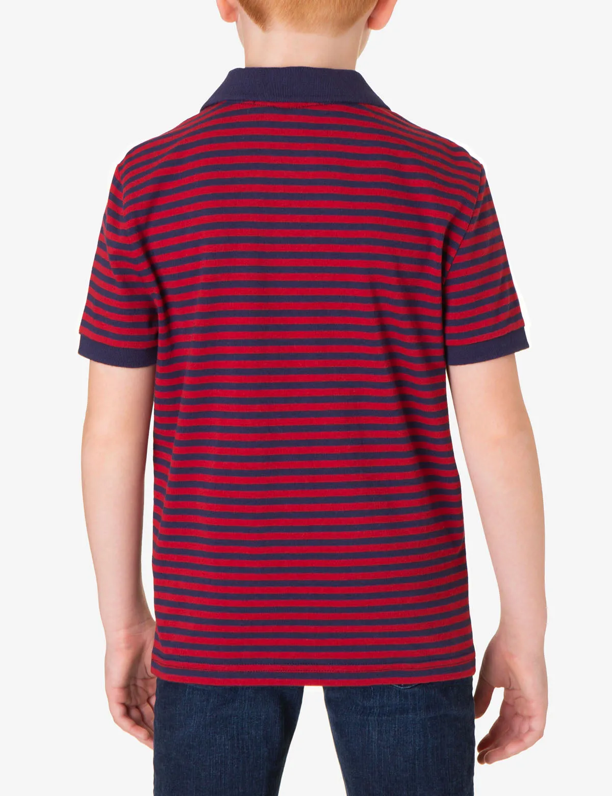 BOYS YARN DYE MULTI STRIPE POLO SHIRT