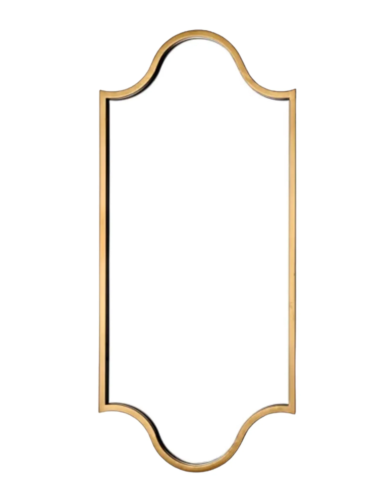 Brass Coloured Long Moroccan Style Mirror