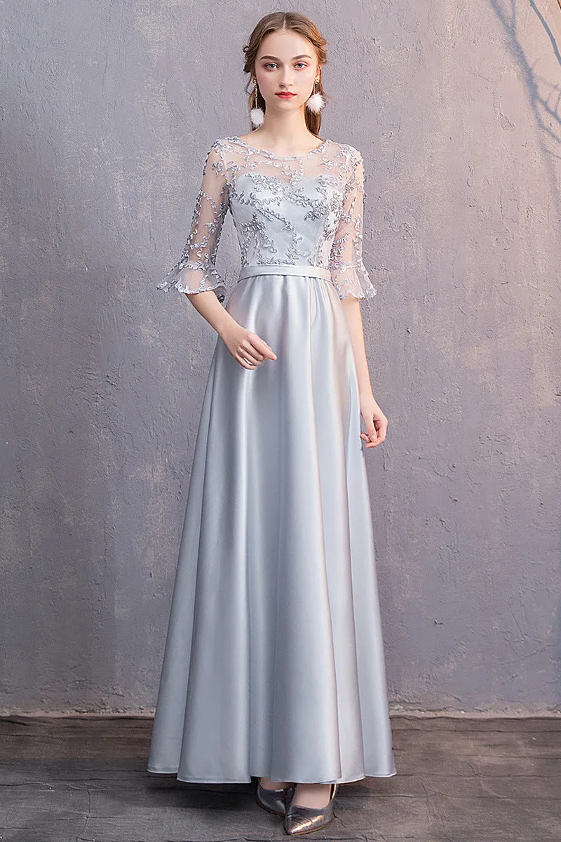 Bridesmaid Dress Long New Slimming Long Sleeve Chorus Banquet Graduation Sisters Group Slim Evening Dress Fairy Dress