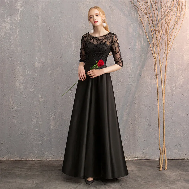 Bridesmaid Dress Long New Slimming Long Sleeve Chorus Banquet Graduation Sisters Group Slim Evening Dress Fairy Dress