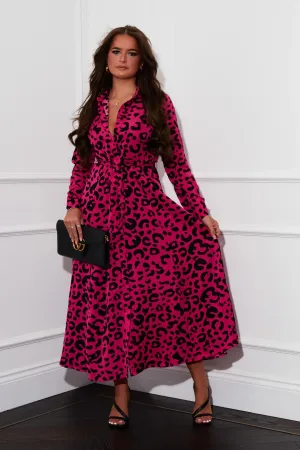 Brielle Shirt Maxi Dress (Pink)