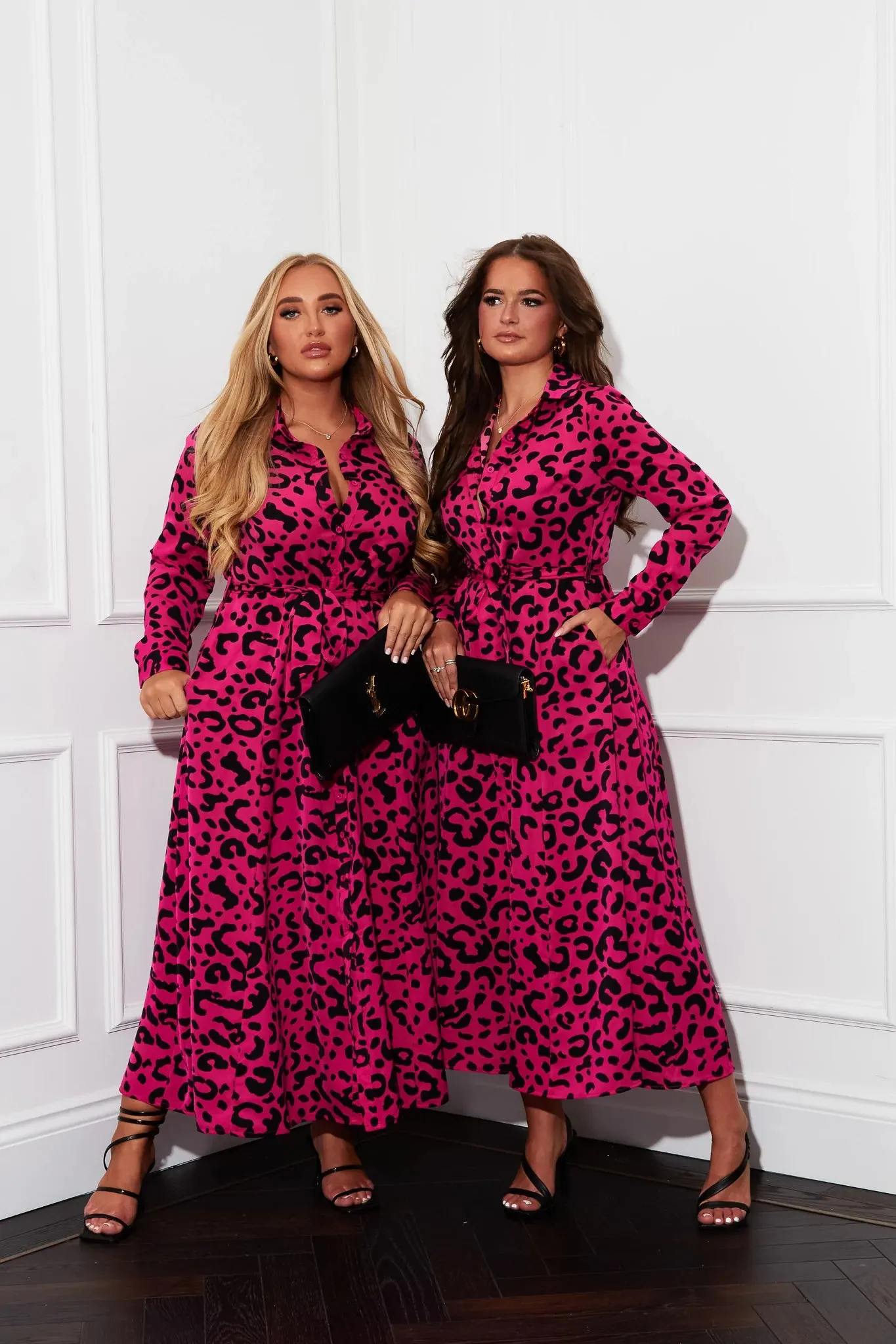 Brielle Shirt Maxi Dress (Pink)