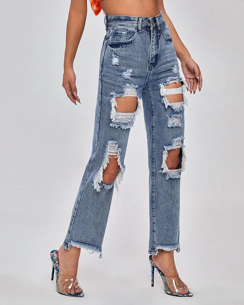 Broken Straight Leg Jeans