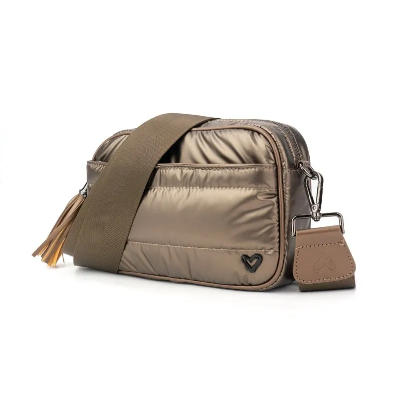 Brooklin Puffer Crossbody Bags - Bronze