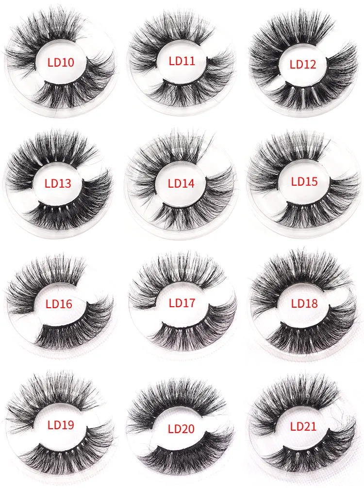 bushy 25mm mink false eyelashes