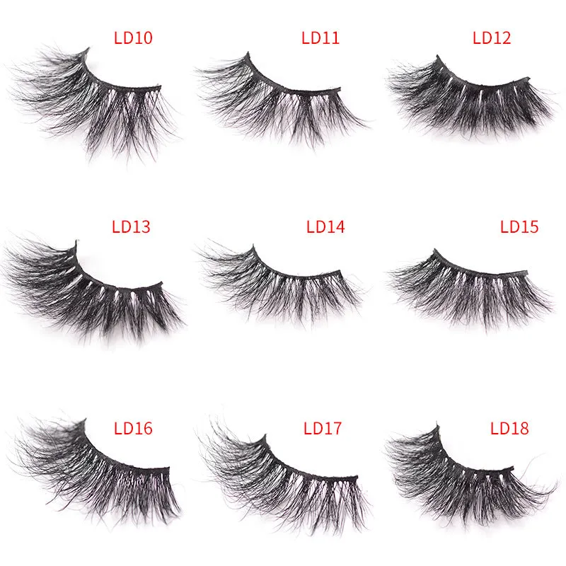 bushy 25mm mink false eyelashes