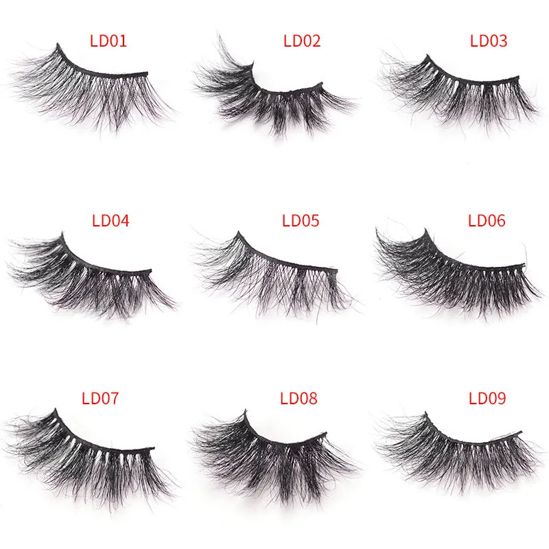 bushy 25mm mink false eyelashes