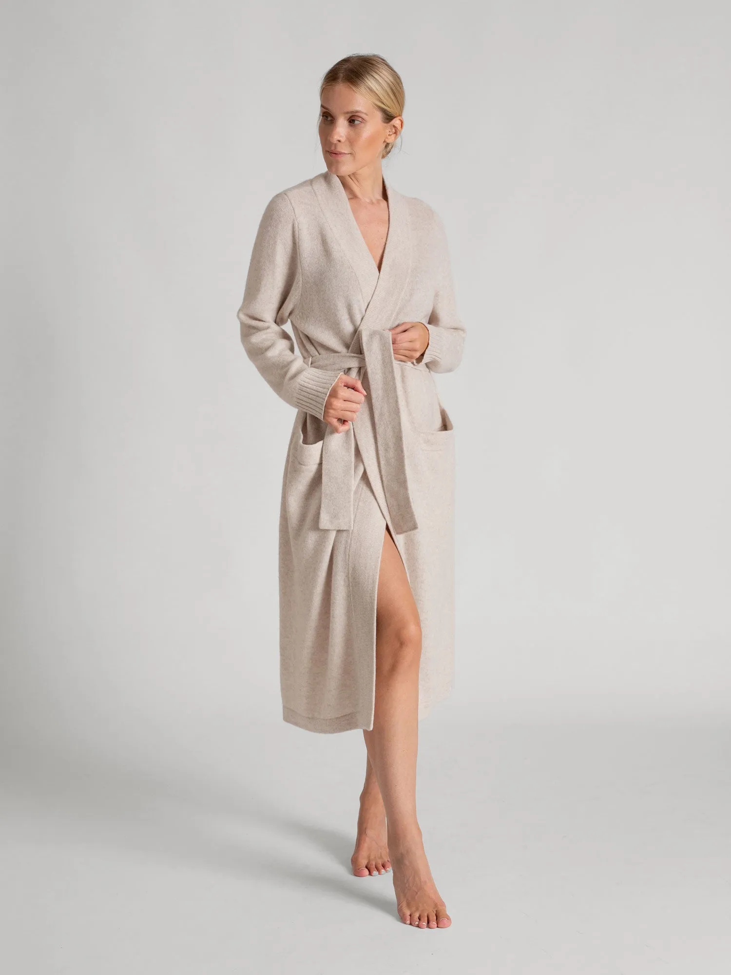 Cashmere robe "Premium" - beige