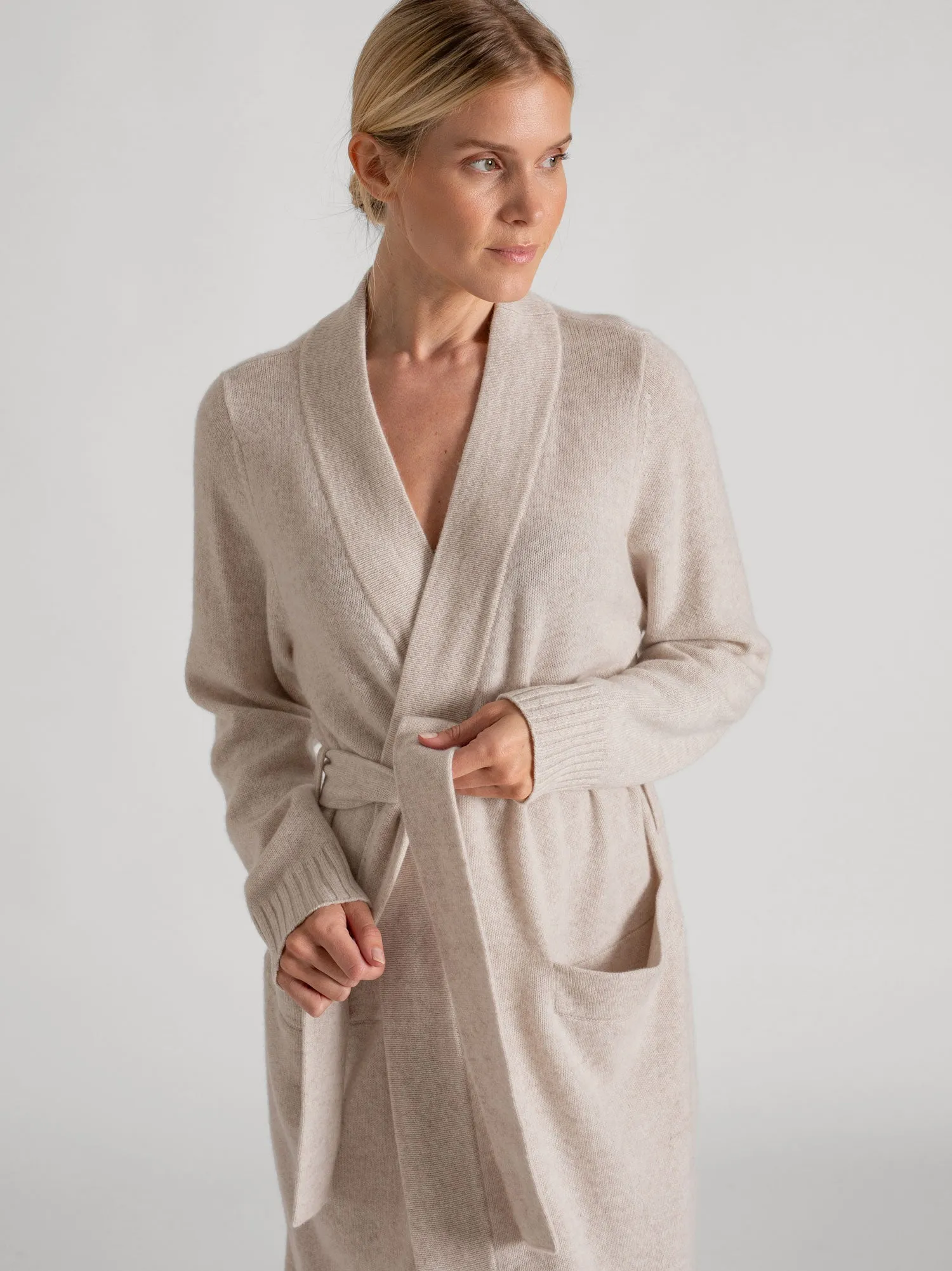 Cashmere robe "Premium" - beige