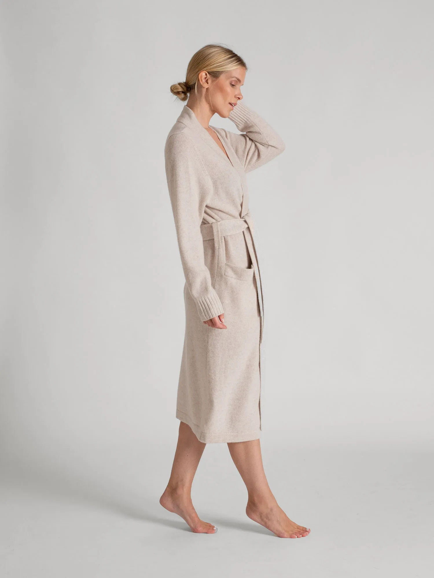 Cashmere robe "Premium" - beige