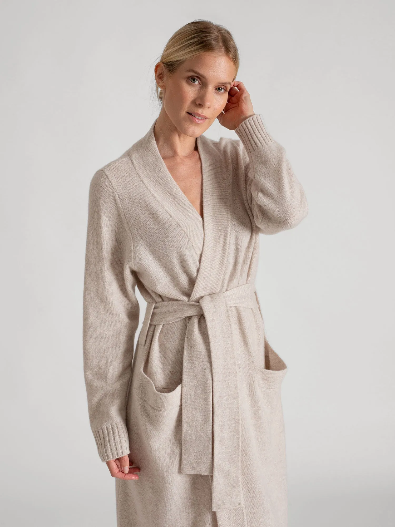 Cashmere robe "Premium" - beige