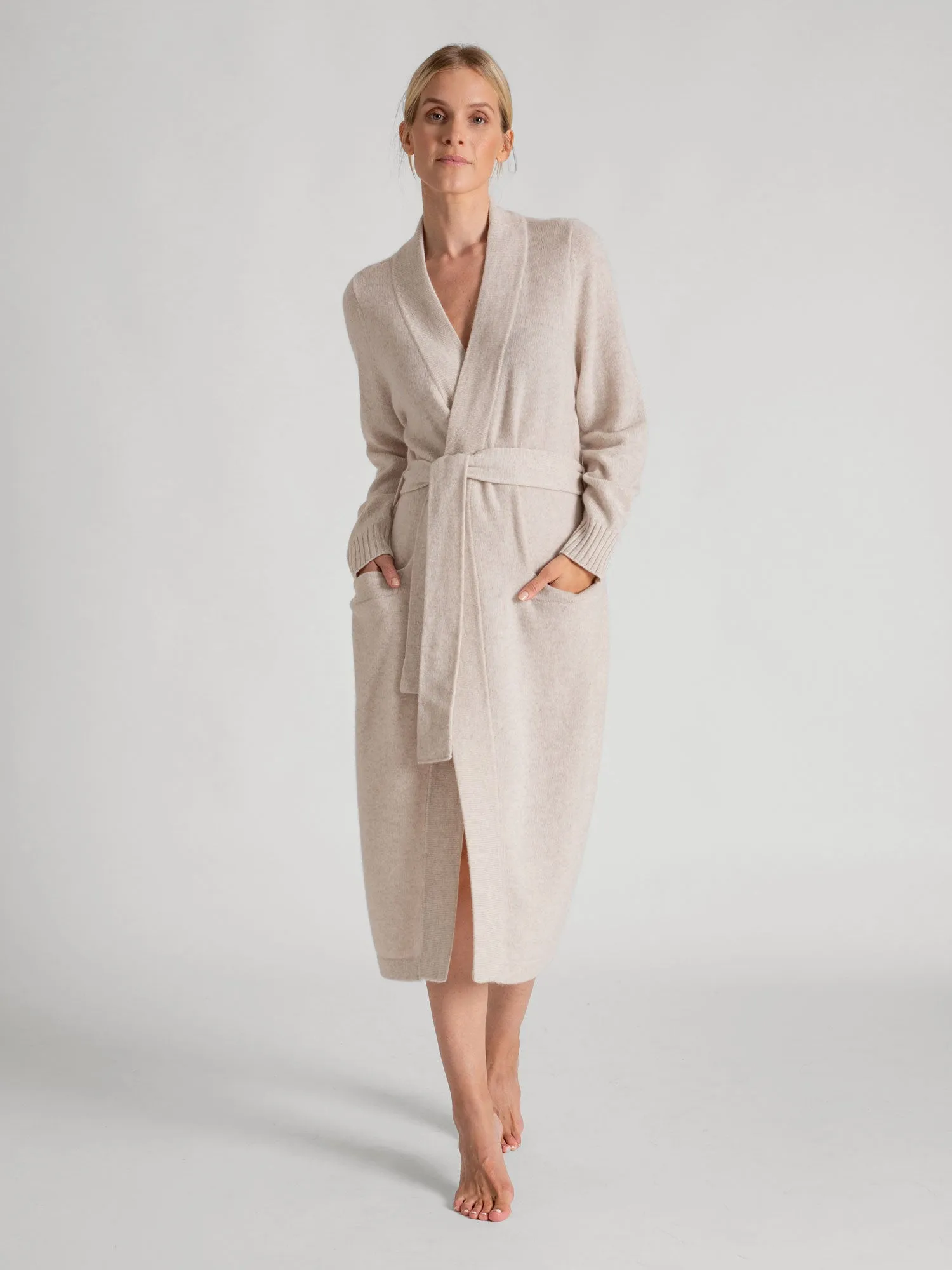 Cashmere robe "Premium" - beige