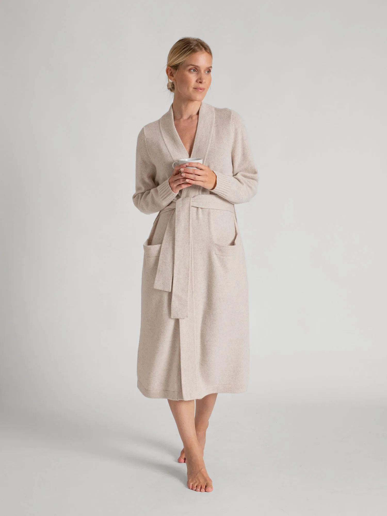 Cashmere robe "Premium" - beige